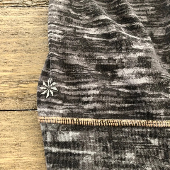 Athleta Womens Small S Paint Bucket Relay Capri Cropped Leggings Mesh Reflective - Picture 2 of 8